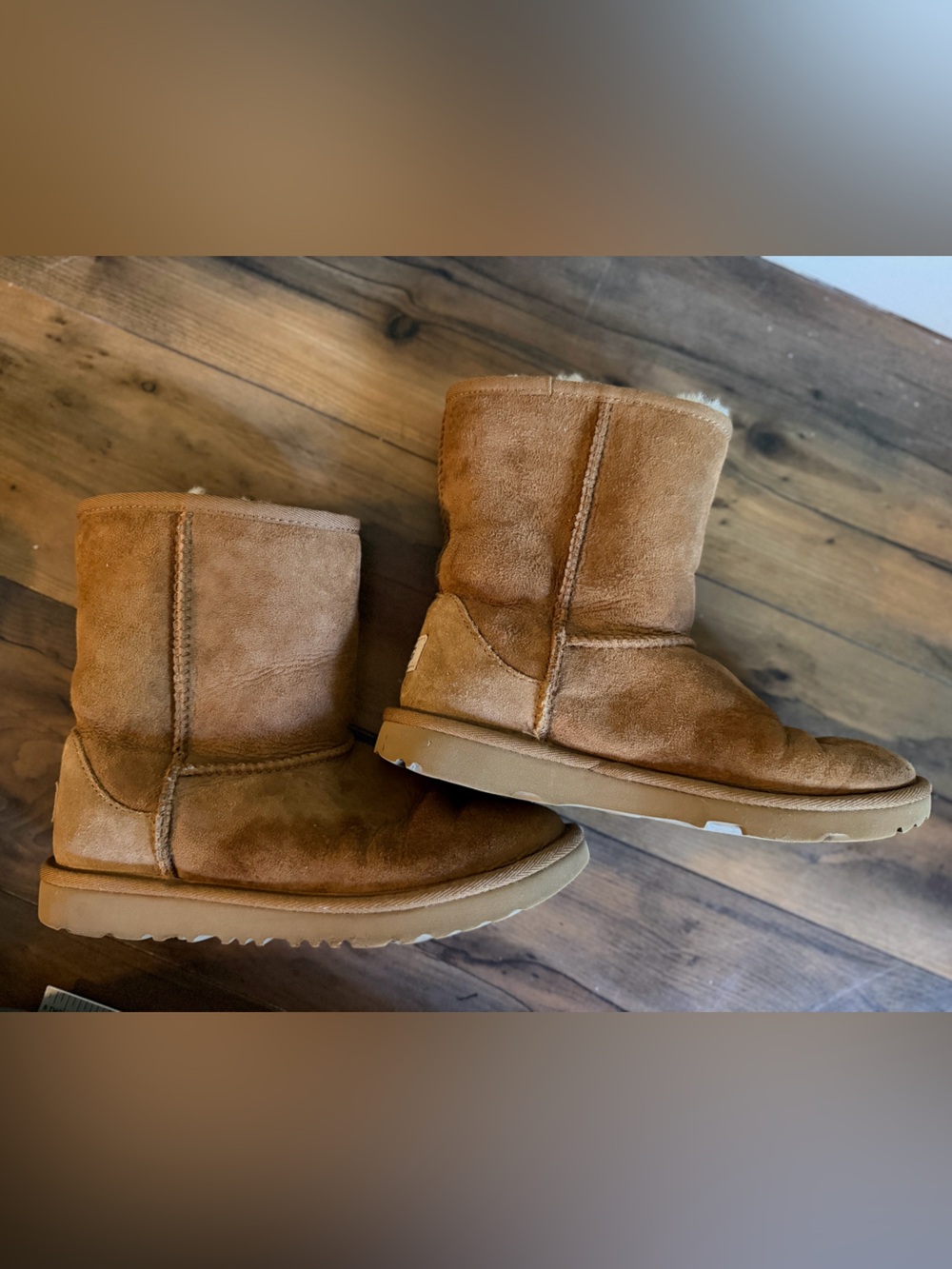 UGG | UGG Classic Short Chestnut Sheepskin Boots | Big Kids Size 4 / EU 36 - Picture 5 of 12
